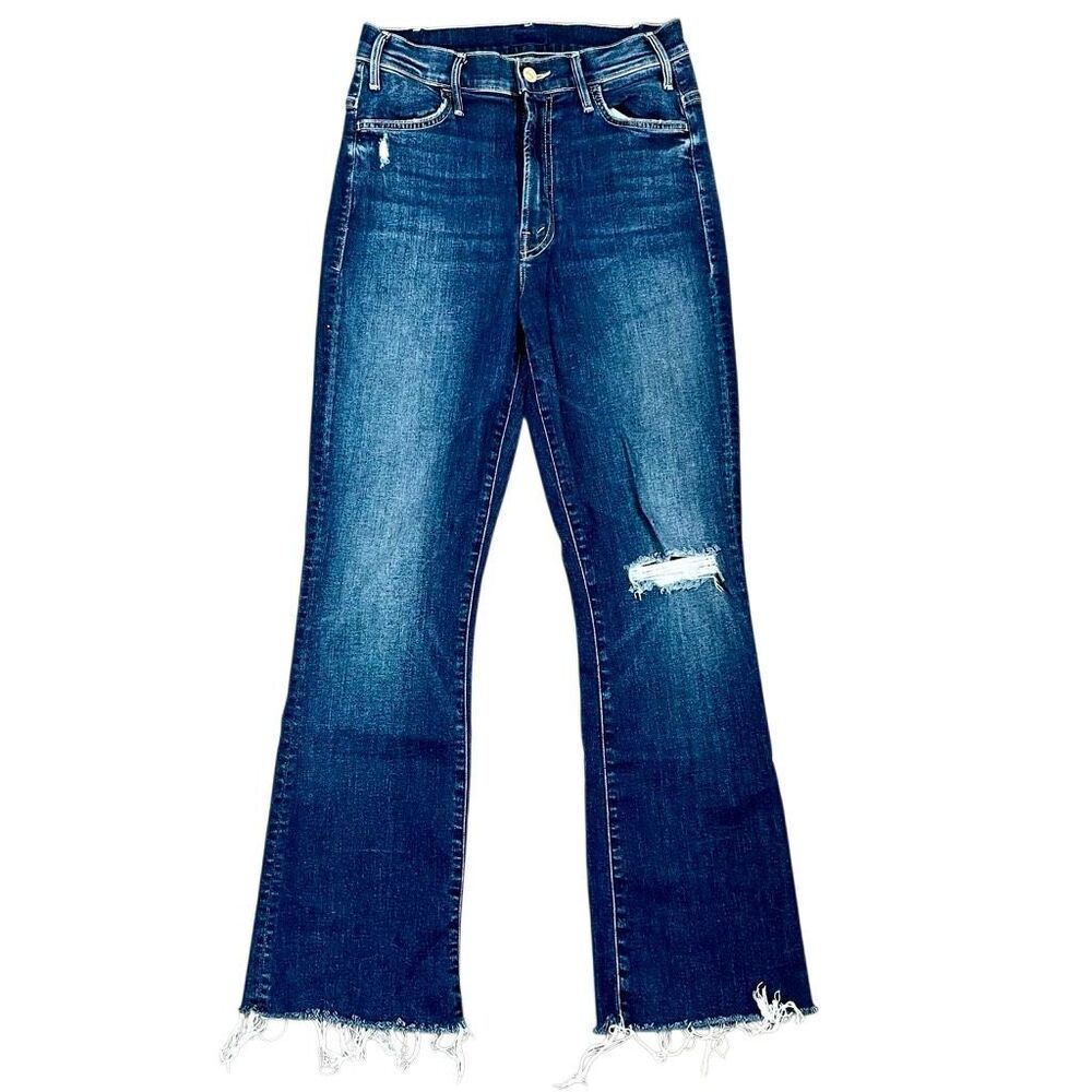 Mother The Hustler Ankle Fray Distressed Denim Jean 26